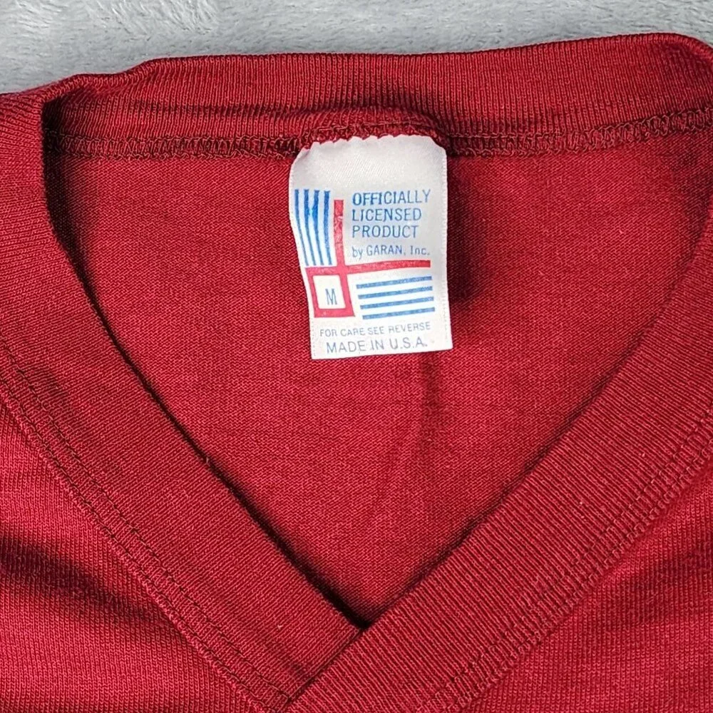 Vintage Washington Redskins Shirt Mens M V Neck Tee Garan USA Single Stitch READ - Picture 2 of 8